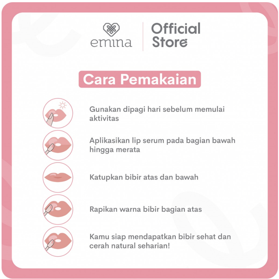 Emina Watercolor Lip Serum - Serum Bibir Tinted Mencerahkan dalam 7 Hari