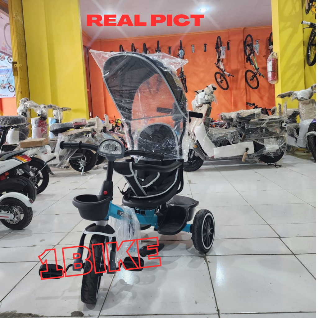 Sepeda Roda Tiga Anak PMB IORA TRICYCLE T16 terbaru Baby Tricycle termurah , sepeda anak murah