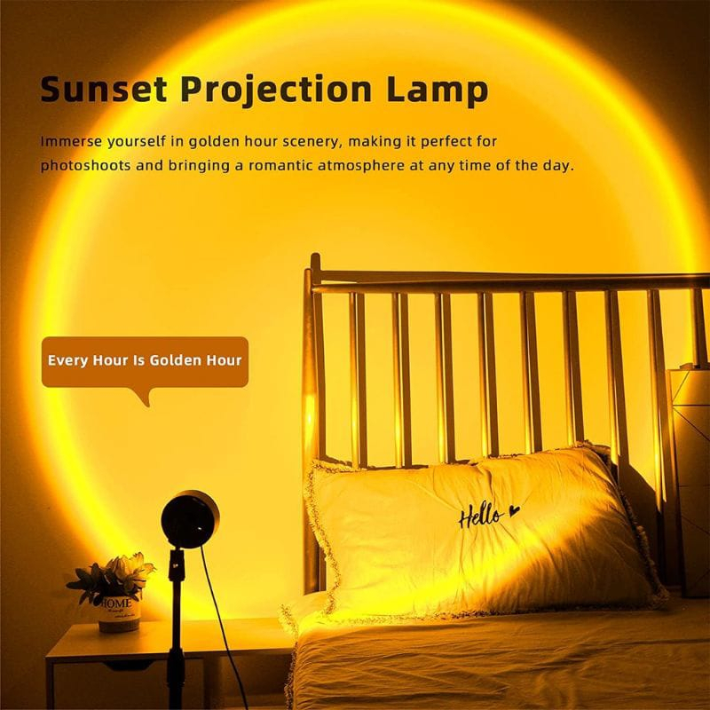 LED SUNSET LAMP / LAMPU FILL PROYEKTOR LED MOTIF MATAHARI TERBENAM