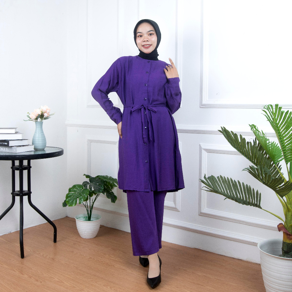 VS - Setelan Dress Lebaran Wanita Muslim Jamela