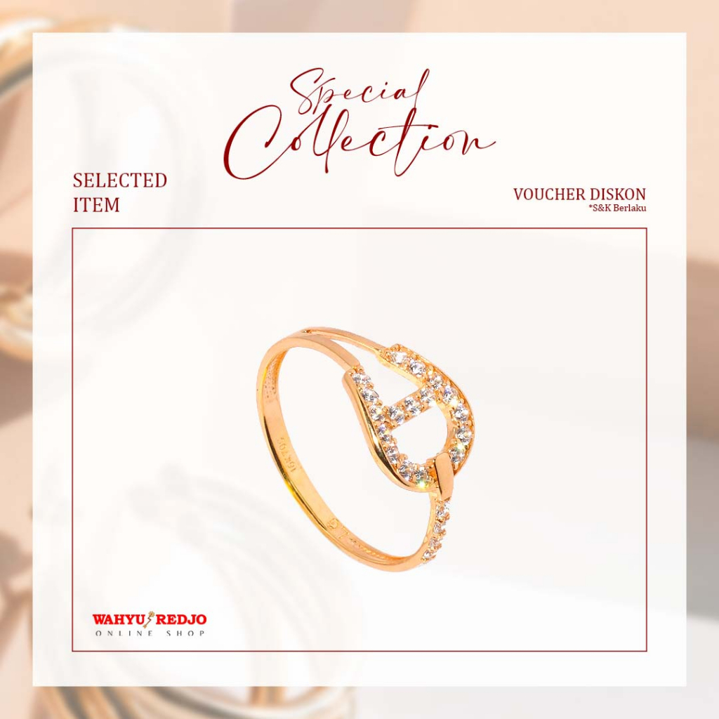 CINCIN EMAS 16K PERHIASAN AKSESORIS WANITA EMAS WAHYU REDJO CC03ME23 1NONP
