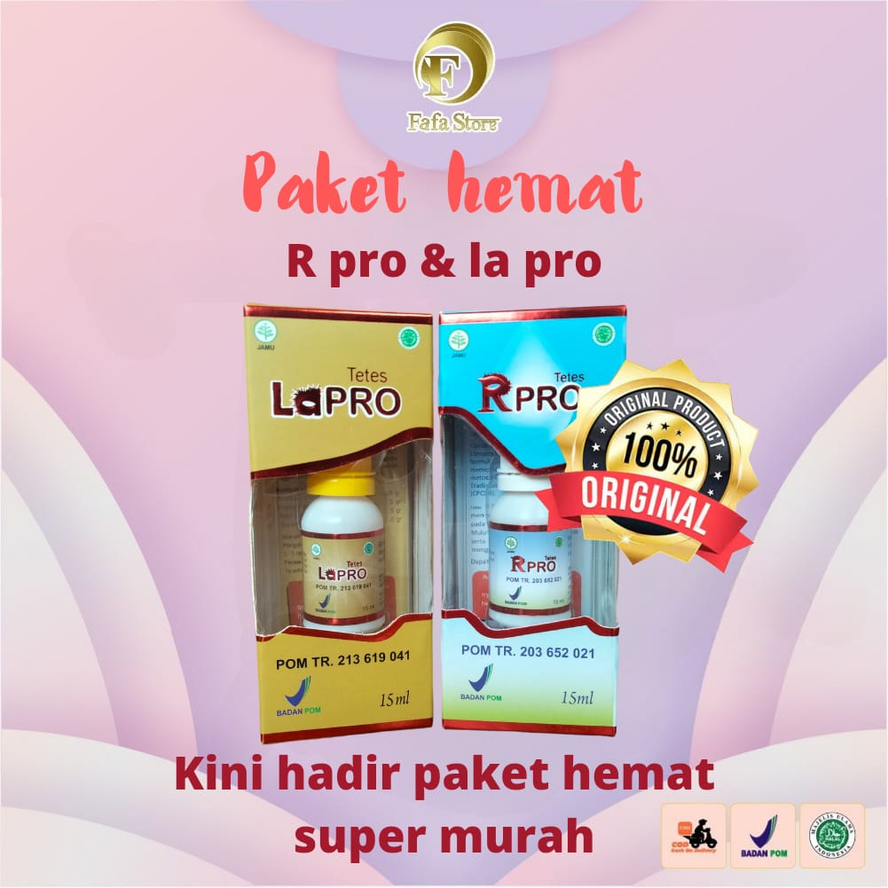 PAKET COMBO JAMU TETES MATA HERBAL R PRO & LA PRO paket ekonomis BPOM HALAL