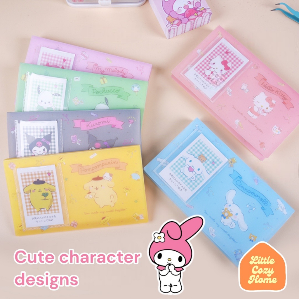 Kpop Photocard 60 pcs Album Holder Sanrio Karakter / Photocard Holder Photostrip Innersleeve Photocard Official album tempat photocard sleeve polaroid warna pastel lucu imut korea Trading Card Binder Kolbuk Koleksi