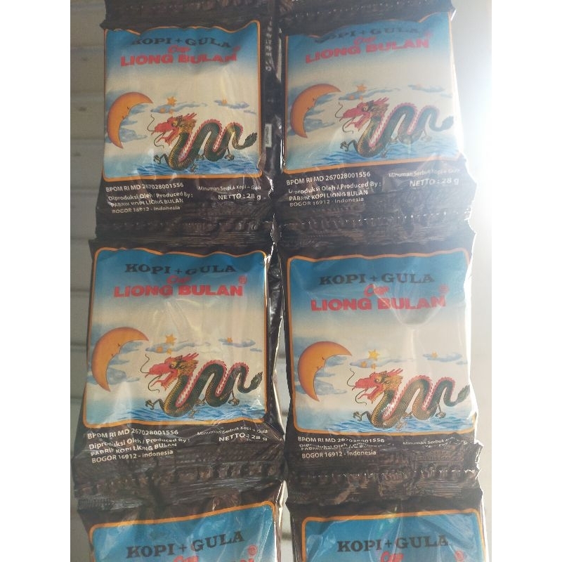 

Kopi Liong Bulan Plus Gula isi 20Pcs X 28gram