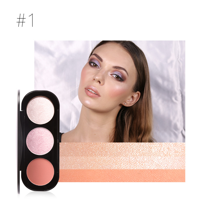 FOCALLURE Blush &amp; Highlighter 3in1 Palette