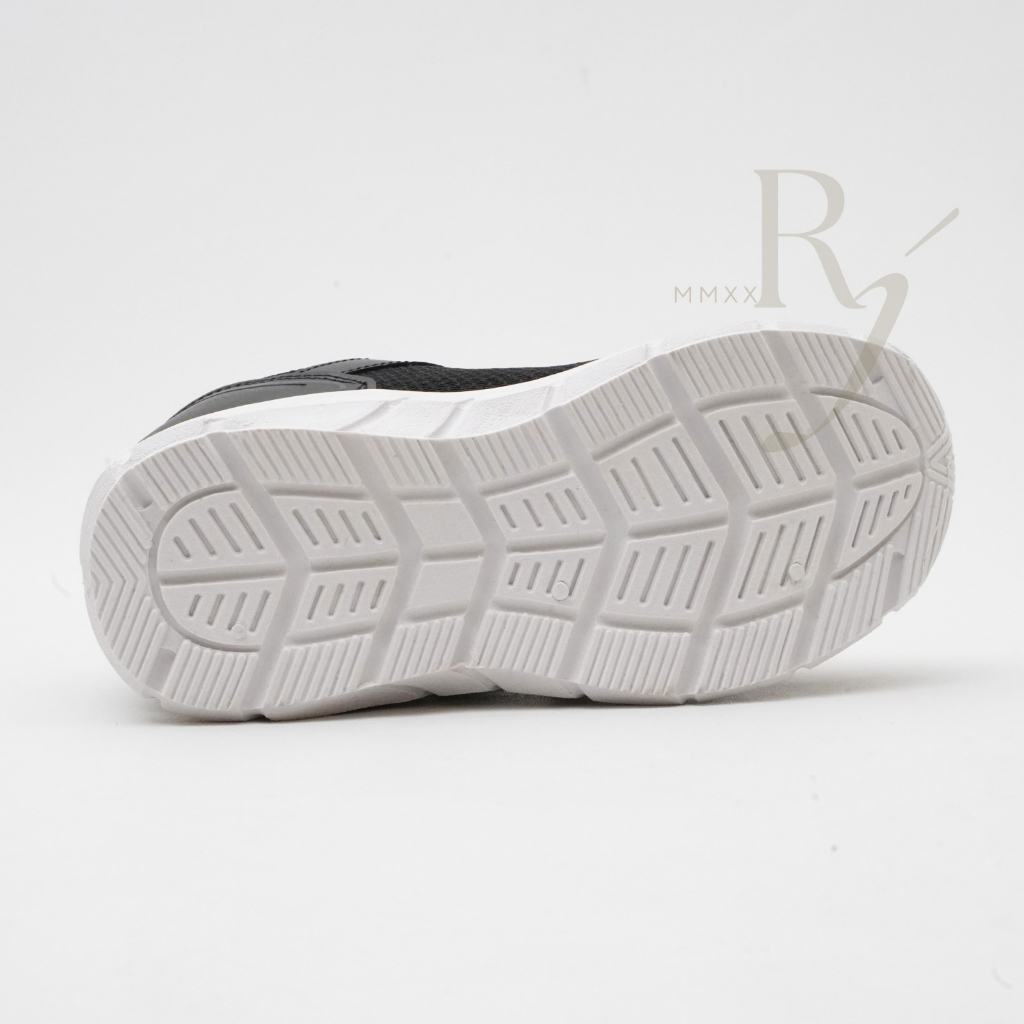 JEDDI [MJ 601 ] Sepatu Sekolah Anak Laki Laki Perempuan Unisex, Sepatu anak Kets Tk Sd Hitam Putih