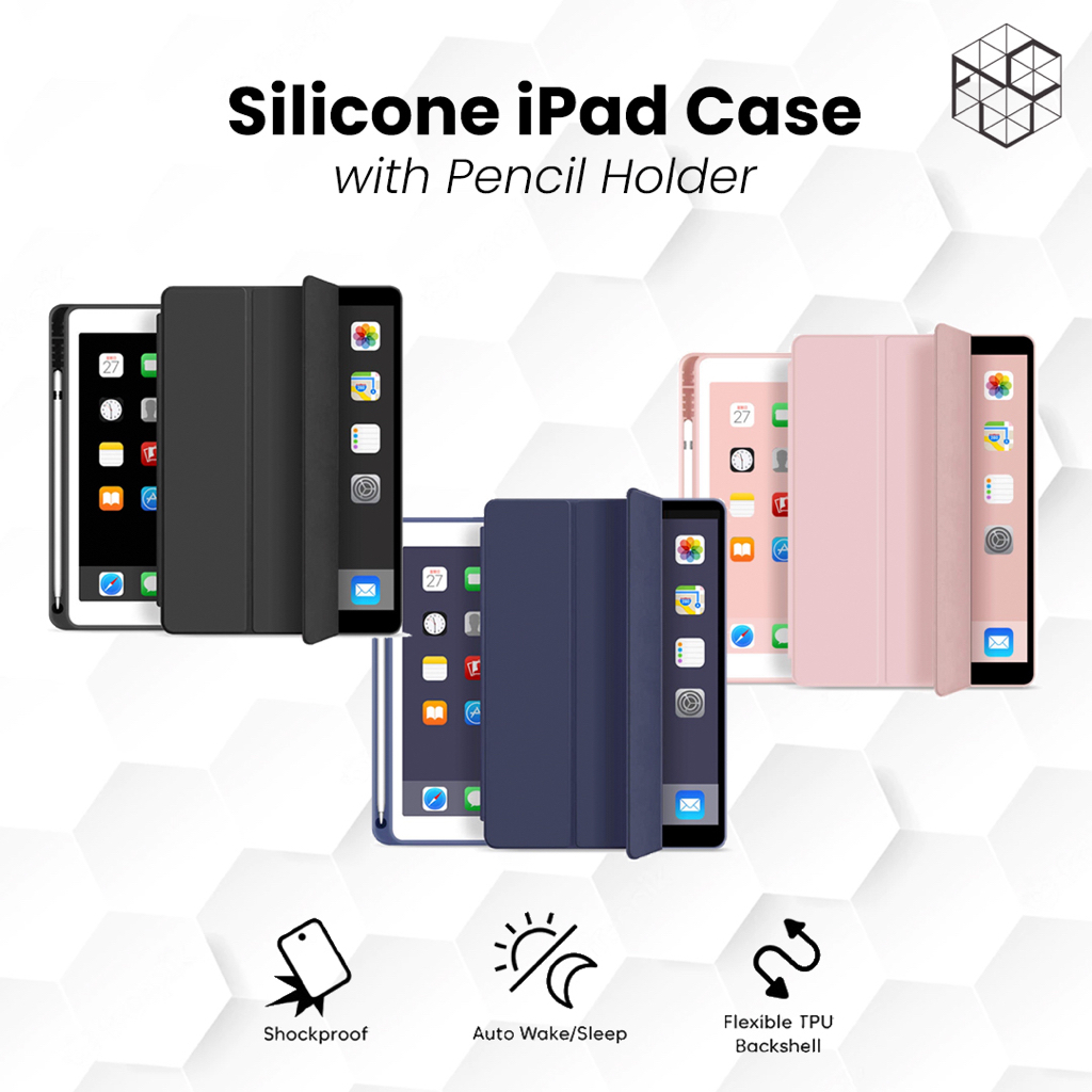 iPad Silicone Case Protective Slim Pencil Holder for iPad Mini 4 and 5 7.9&quot; / Mini 6 8.3&quot; / Air 4,5 10.9&quot;