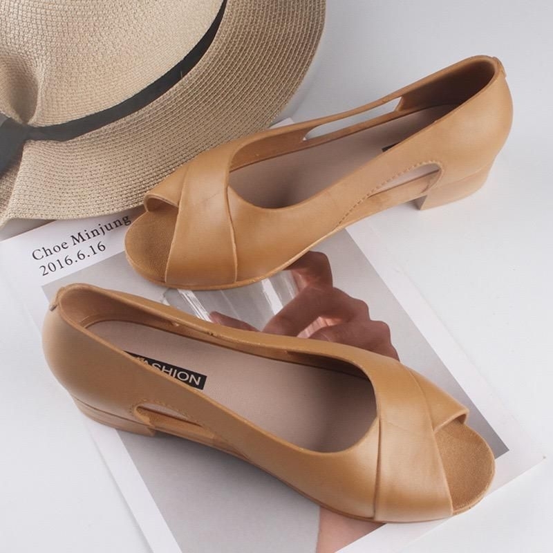 Sandal New Flat Shoes Wanita thicki heels Import High Quality RF