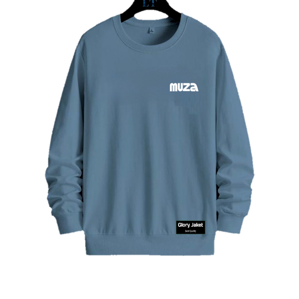 Sweater Wanita Logo Sablon MUZA 15 wARNA M L XL XXL 3xl 4xl