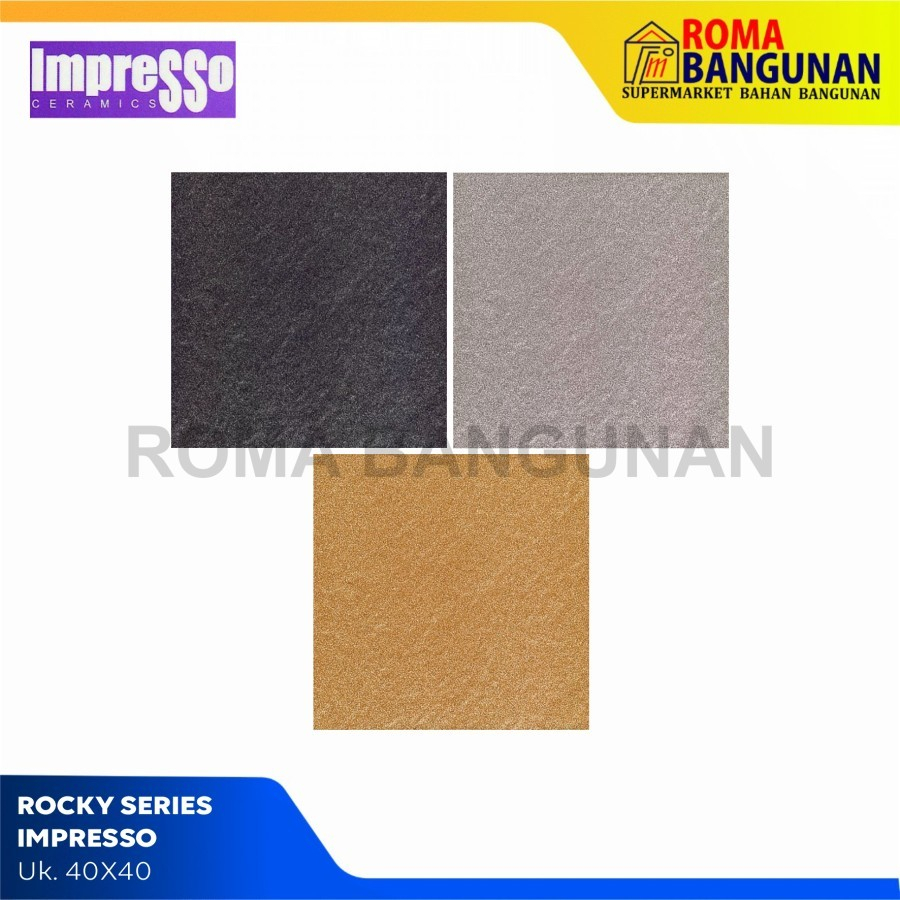 Impresso Keramik Lantai / Keramik Kamar Mandi Rocky Series 30X30