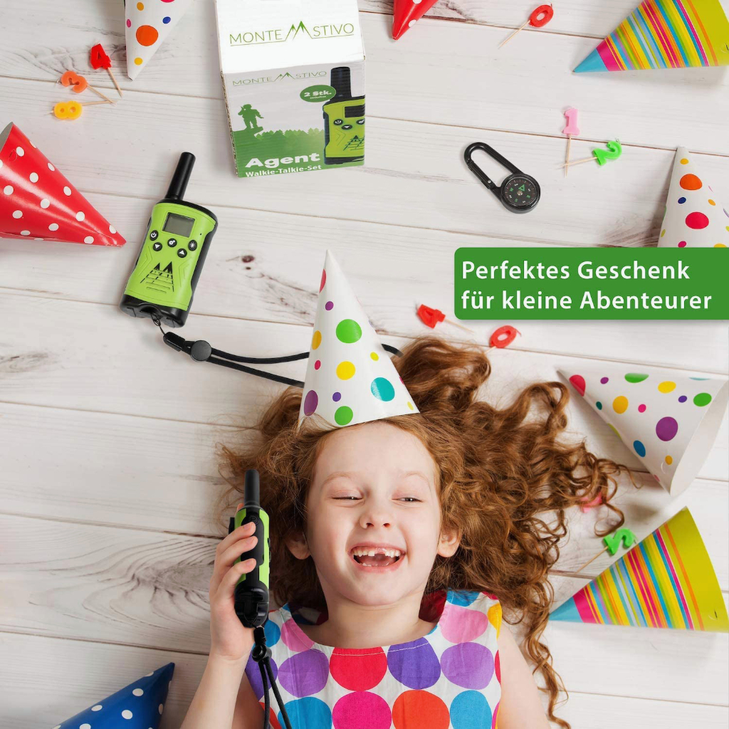 HT MERODITH T52® |  Walkie Talkie Anak Sipil dengan Kompas berisi 2pcs walky talky 3-5km | Gift for little adventurers