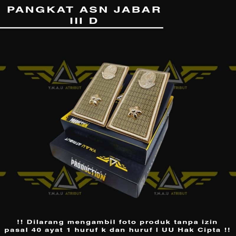 ATRIBUT ASN / PANGKAT ASN JABAR GOLONGAN 3D EXCLUSIVE