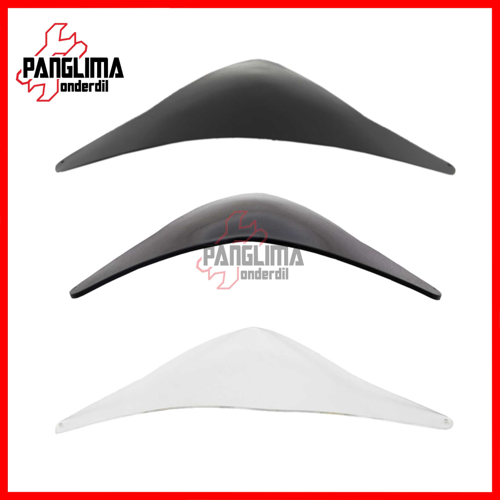 Visor Variasi Beat Karburator-Karbu-Lama-Old Windshield-Wind Shield-Winsil-Winshild Hitam Riben Bening