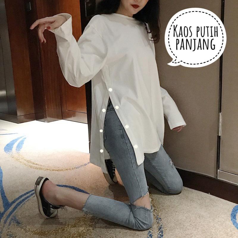 Setelan Basic Button Korean Oversize Tee  ( Atasan + Celana)