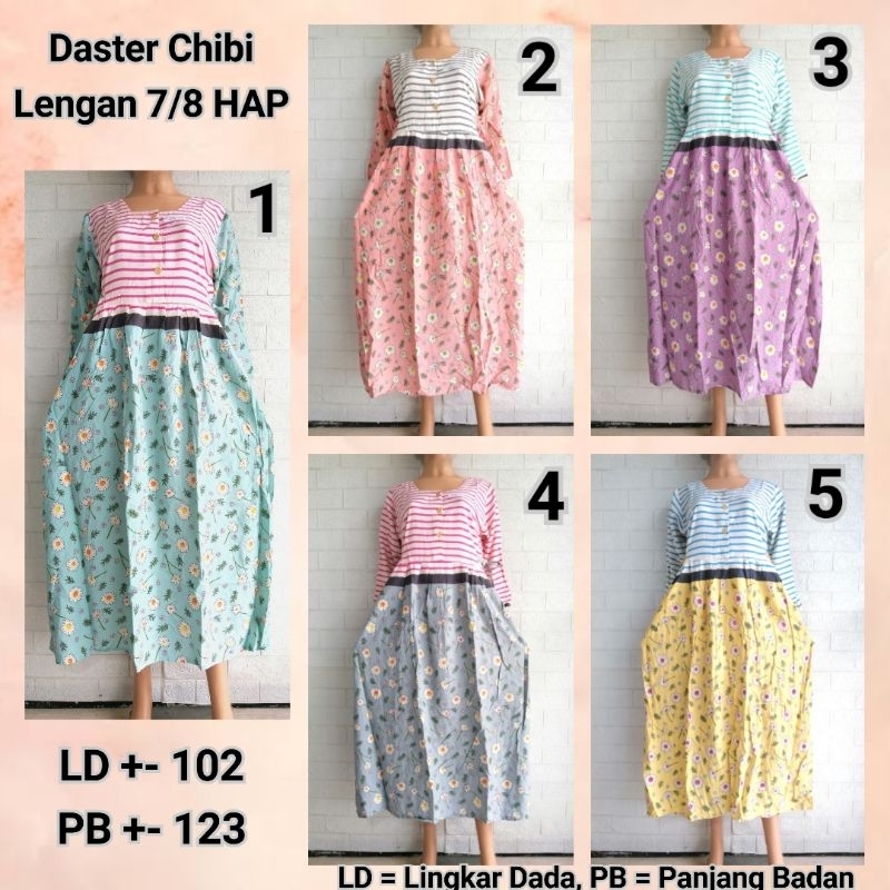 DASTER CHIBI LENGAN 7/8 HAP BUSUI FRIENDLY ADEM RAYON SLBG