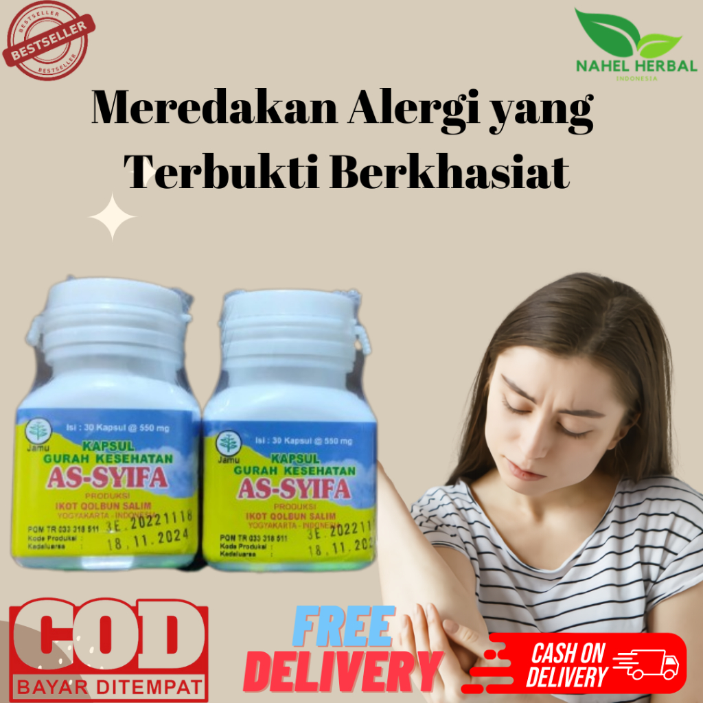 Kapsul Gurah Kesehatan As-Syifa Obat Alergi & Biduran Kulit Gatal Anak Paling Ampuh Sembuh Total - V
