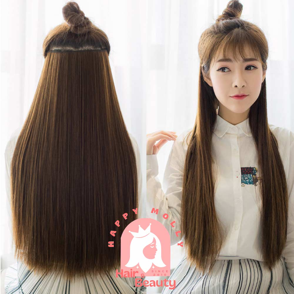 Hair Clip Extension - Highlight Rambut Sambung Palsu - Fashion Wanita Korea - Headpiece Warna Warni W8126 ( Group )