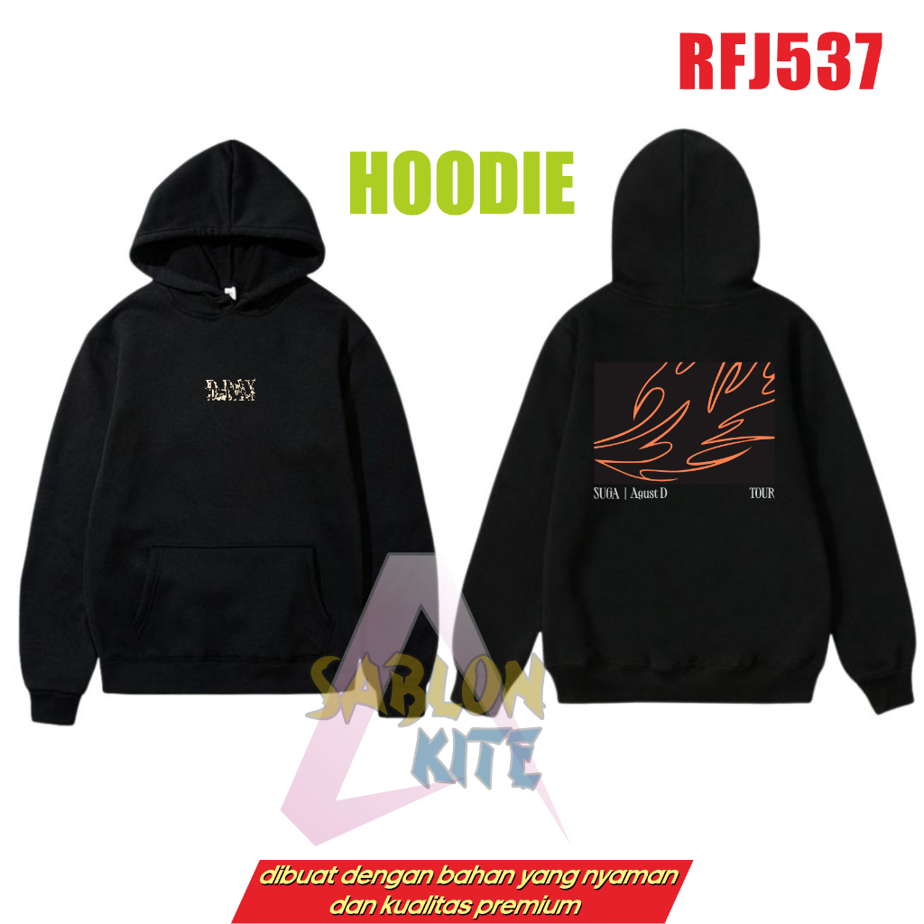 Gratis Fotocard ! Hoodie Suga Agust D tour kotak fire RFJ537