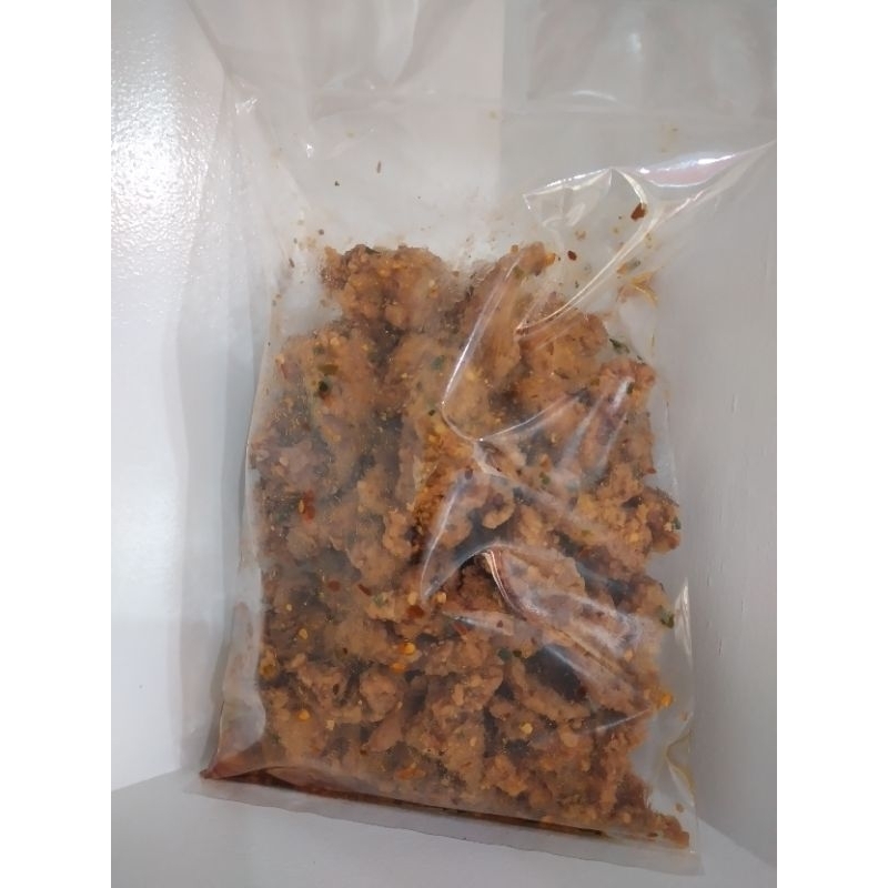 

keripik/kerupuk Kulit Ayam Asli Gurih Renyah Pedas dan enak