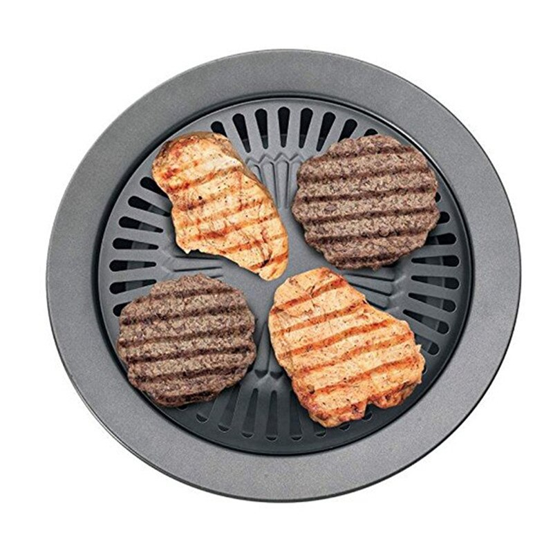 BBQ Round Grill / Tempat Memanggang / Barbeque Grill Pan / Bulgogi Pan / Grill Panggangan BBQ Tanpa 