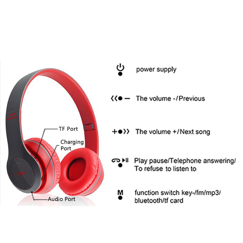 HEADPHONE Bluetooth Gaming Headset Wireless Pro Bass P47 headset Bluetooth p47 headset bluetooth