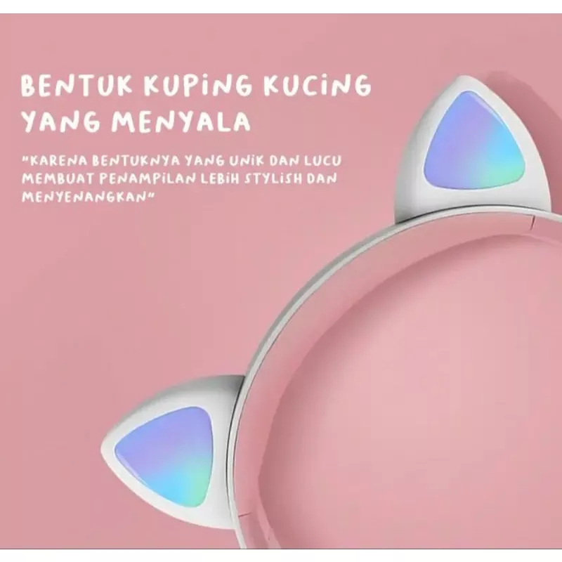 Headphone headset wireless bluetooth P47M - Cat ear