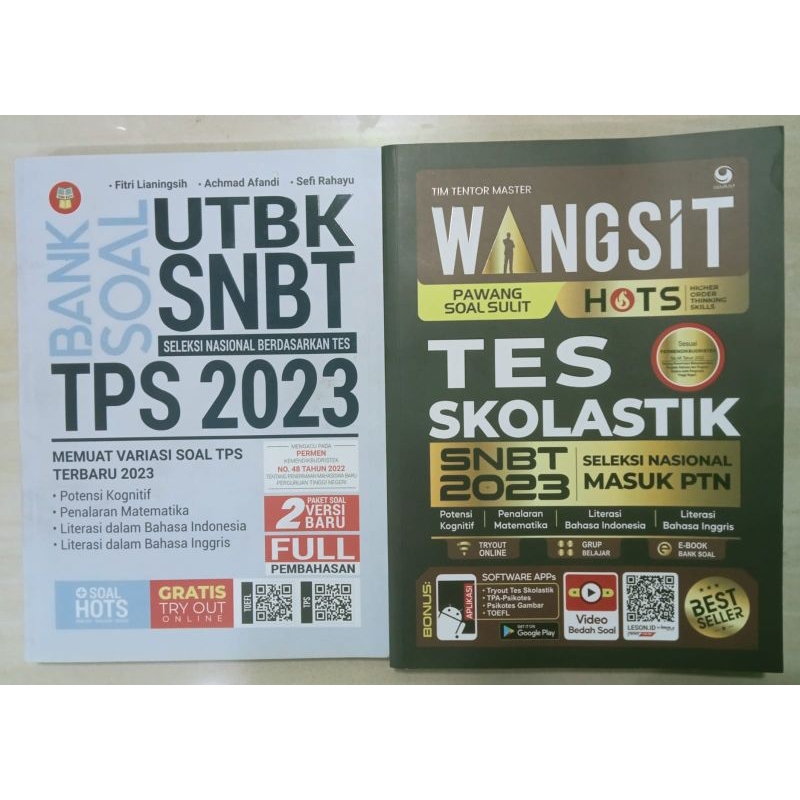 BANK SOAL UTBK. SNBT&TPS 2023 + Buku WANGSIT tes SKOLASTIK SNBT 2023