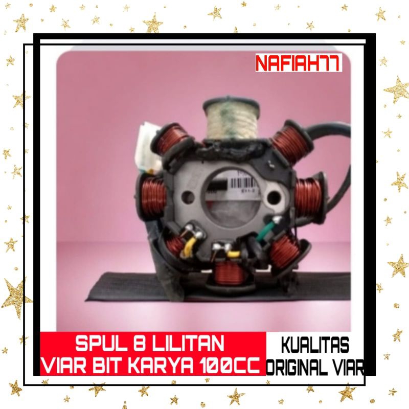 ( ORIGINAL VIAR)SPULL VIAR BIT 8 LILITAN VIAR KARYA BIT  SPULL VIAR BIT KARYA SPARE PARTS MOTOR RODA TIGA