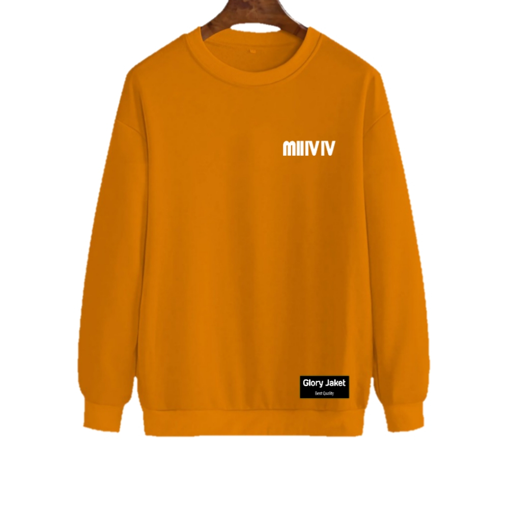 Sweater Crewneck Wanita PRIA LOGO MIIIVIV 15 Warna M L XL XXL 3XL 4XL