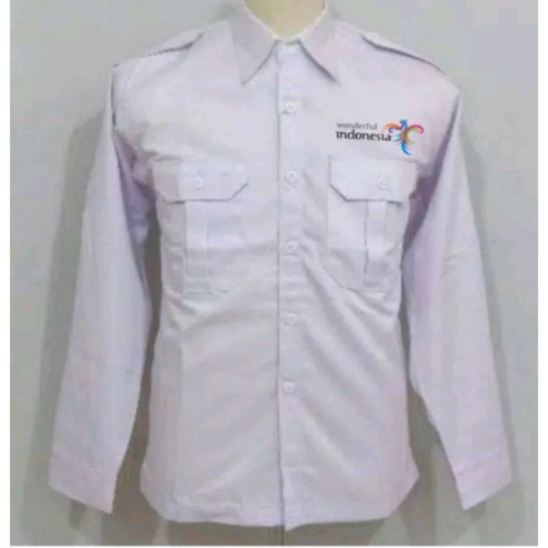 KEMEJA WONDERFUL INDONESIA BORDIR || SERAGAM WONDERFUL INDONESIA BORDIR || BAJU WONDERFUL INDONESIA 