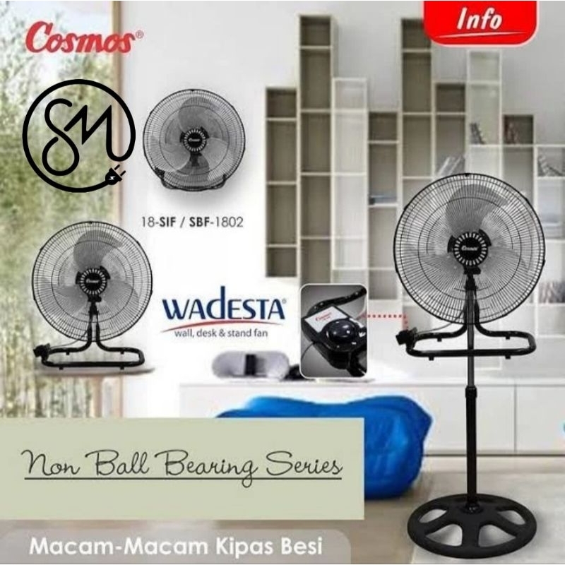 Kipas Angin Cosmos 3in1 18 inch 18-SIF SBF-1802 18SIF SBF1802 Wadesta