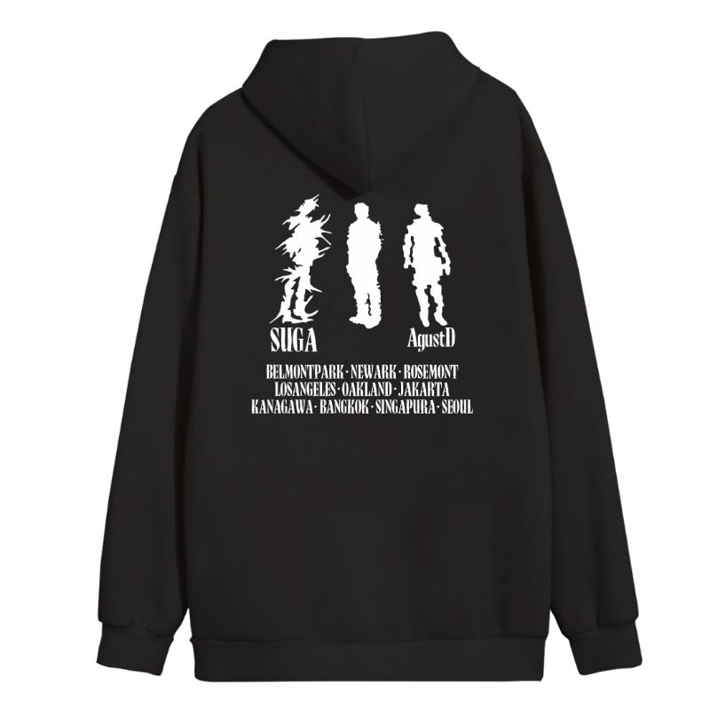 (versi) Hoodie Jumper Suga CREW Agus D World Tour Sablon Depan Belakang