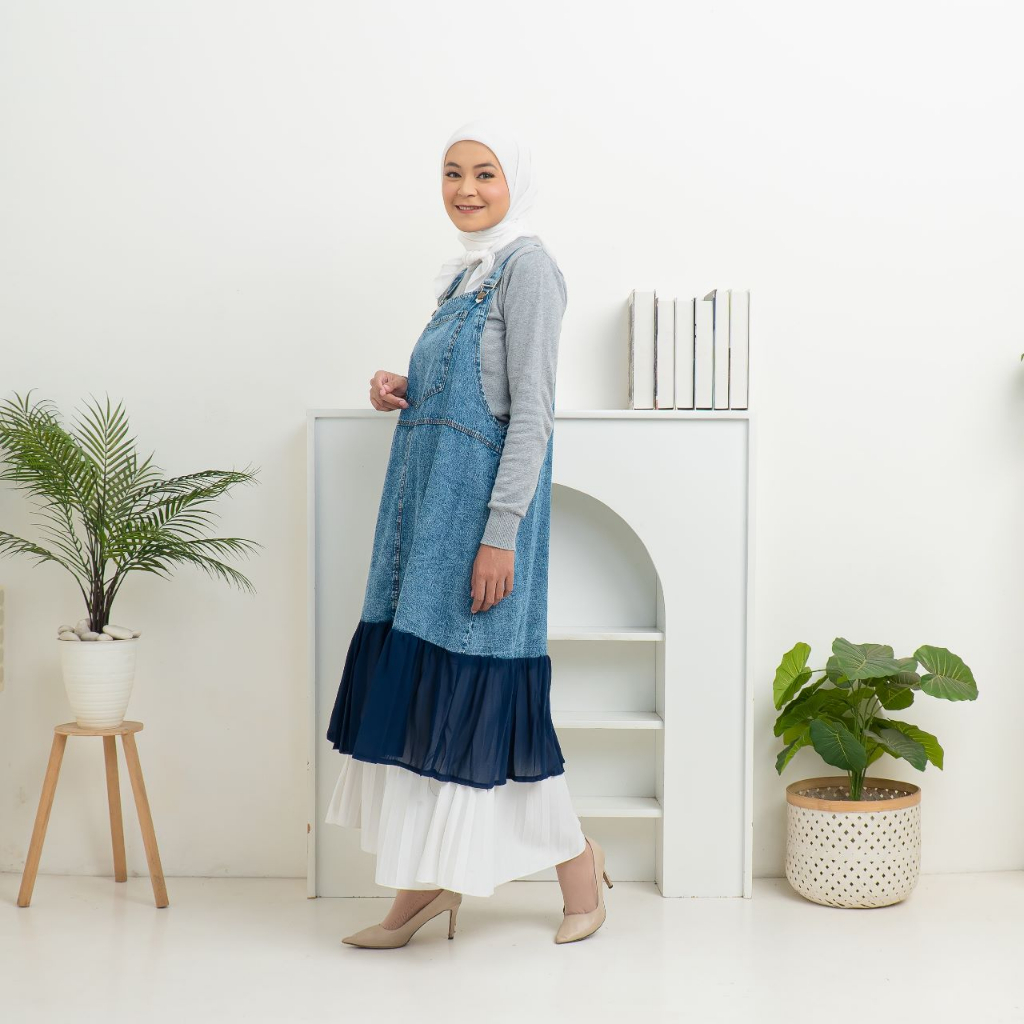 Azizah Overall | pakaian Wanita Remaja | Terbaru Outfit Inner | OOTD Hijab | Casual Korean Style | H