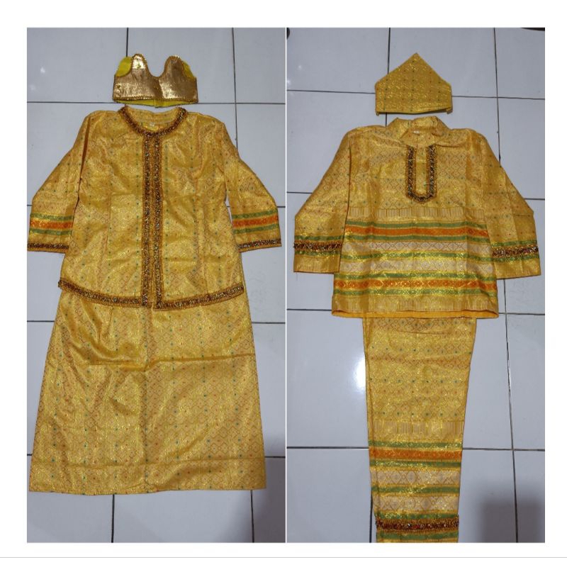 Baju adat Melayu - Riau  L-XL SD kelas 3-4