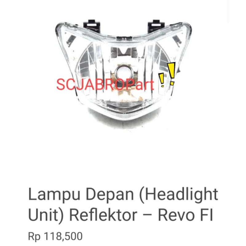 HEADLIGHT UNIT HONDA REVO FI..33110 K03 N31..ORI AHM