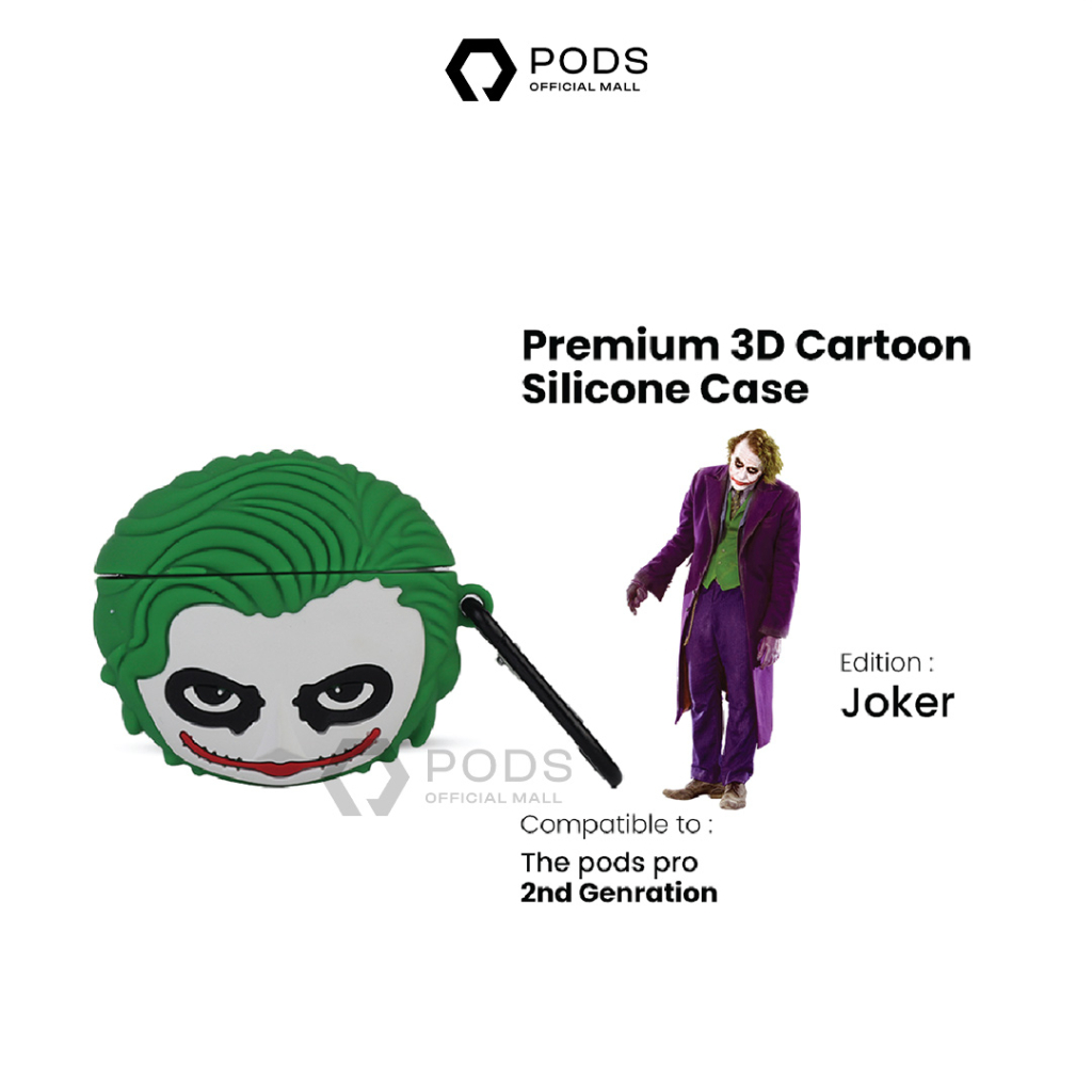 [CASE ONLY] 3D Case / Casing ThePods PRO 1 / PRO 2nd Premium 3D Cartoon Silicone Case - By PodsIndonesia