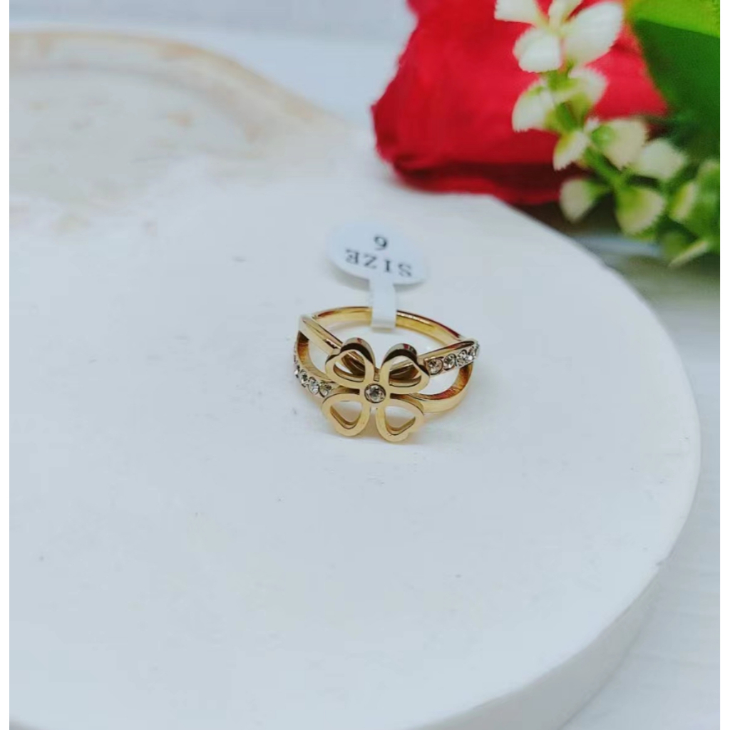 Cincin Titanium Permata Perhiasan Fashion R056/057/058