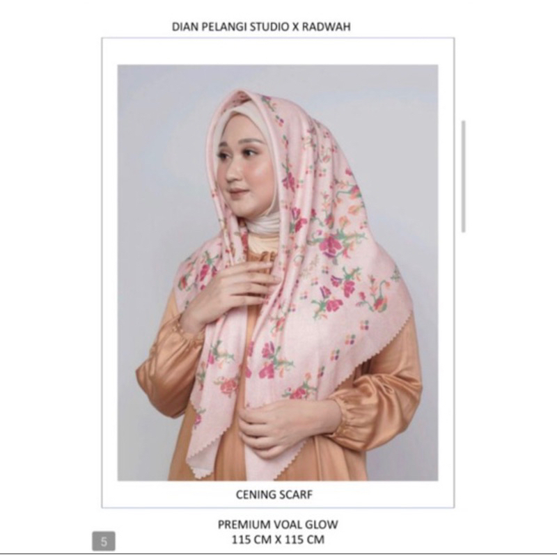 P.R.L.V.D Radwah Premium Scarf Lagosi Rawallangi / Scarf Radwah X Dian Pelangi / scarf radwah x dpst