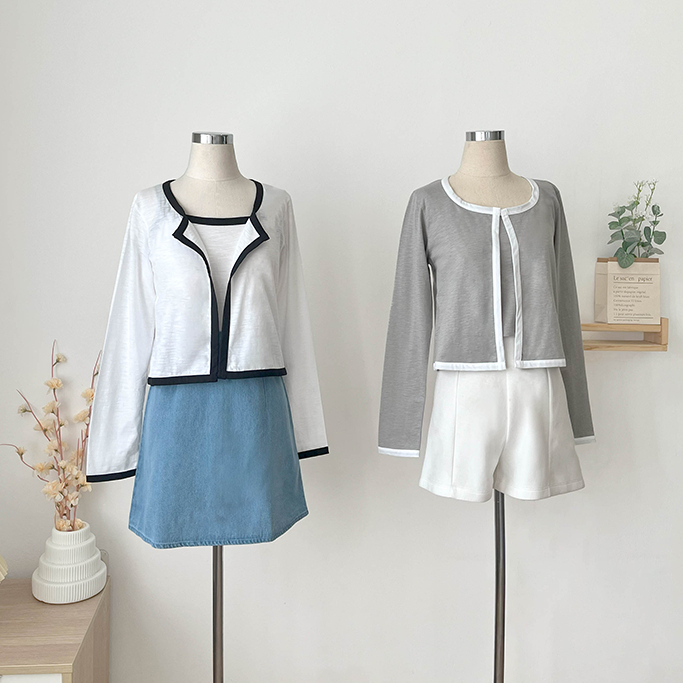 Kadaka T-0420 Tanktop Set with Cardigan Crop