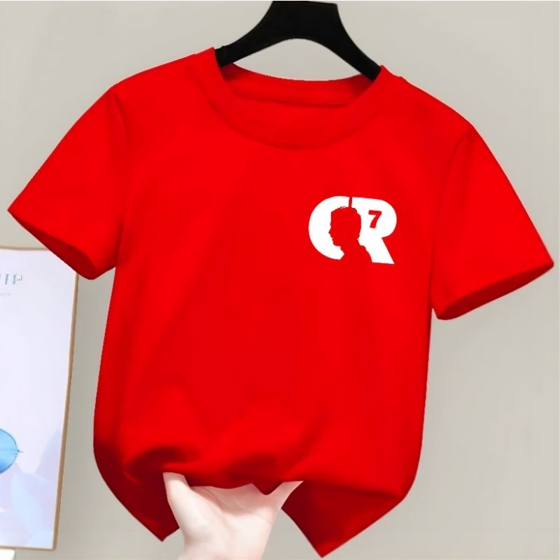 Dunia.Oblong - Kaos Anak Laki Laki Dan Perempuan Cr7 logo Atasan Anak Anak Baju Anak Kaos Distro Anak Laki Laki