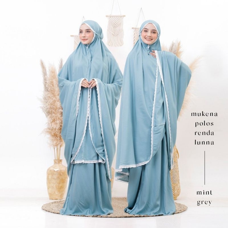 MUKENA DEWASA RAYON POLOS SUPER ADEM