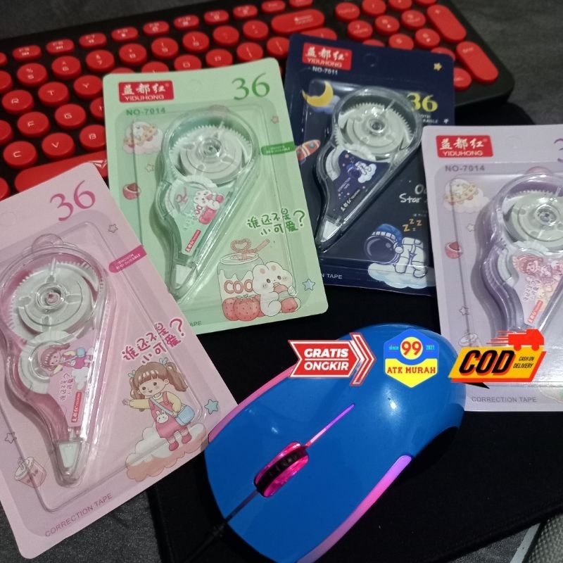 1609-HONG -TIPE EX Kertas/Tipe x/Correction Tape/Tipe ex/penghapus pulpen/tipex kering