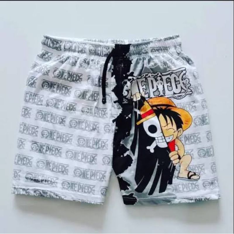 CELANA BOXER ONE PIECE PRIA WANITA LUFFY DISTRO KOLOR/CELANA DALAMA  CD PANTAI SANTAI BOARDSHOT