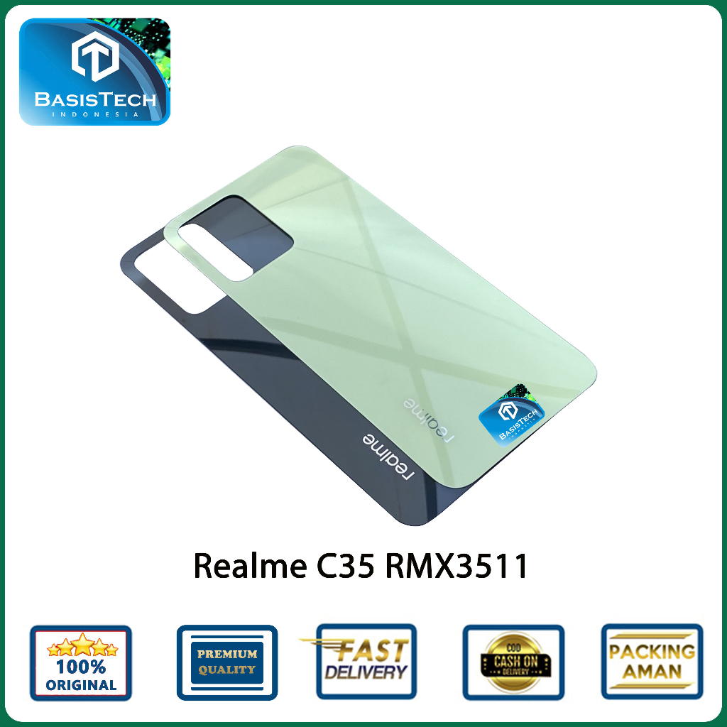 BACK COVER BACKDOOR REALME C35 RMX3511 BASISTECH ORIGINAL QUALITY