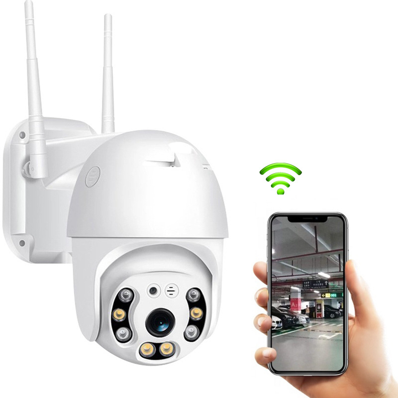 [ IPCAM 2.5 “ APP V380 + MMC 32GB SANDISK ] Ipcam Kamera cctv PTZ 2antena 8MP Uk besar 2.5 &quot; with infrared outdoor