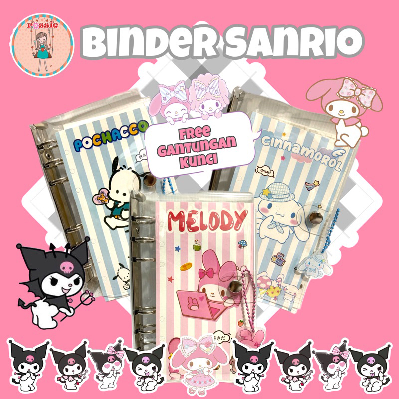 

Binder Sanrio/Binder Hellokitty/Binder Cinamonroll/Binder Kuromi/Diary Jurnal/Binder Jurnal