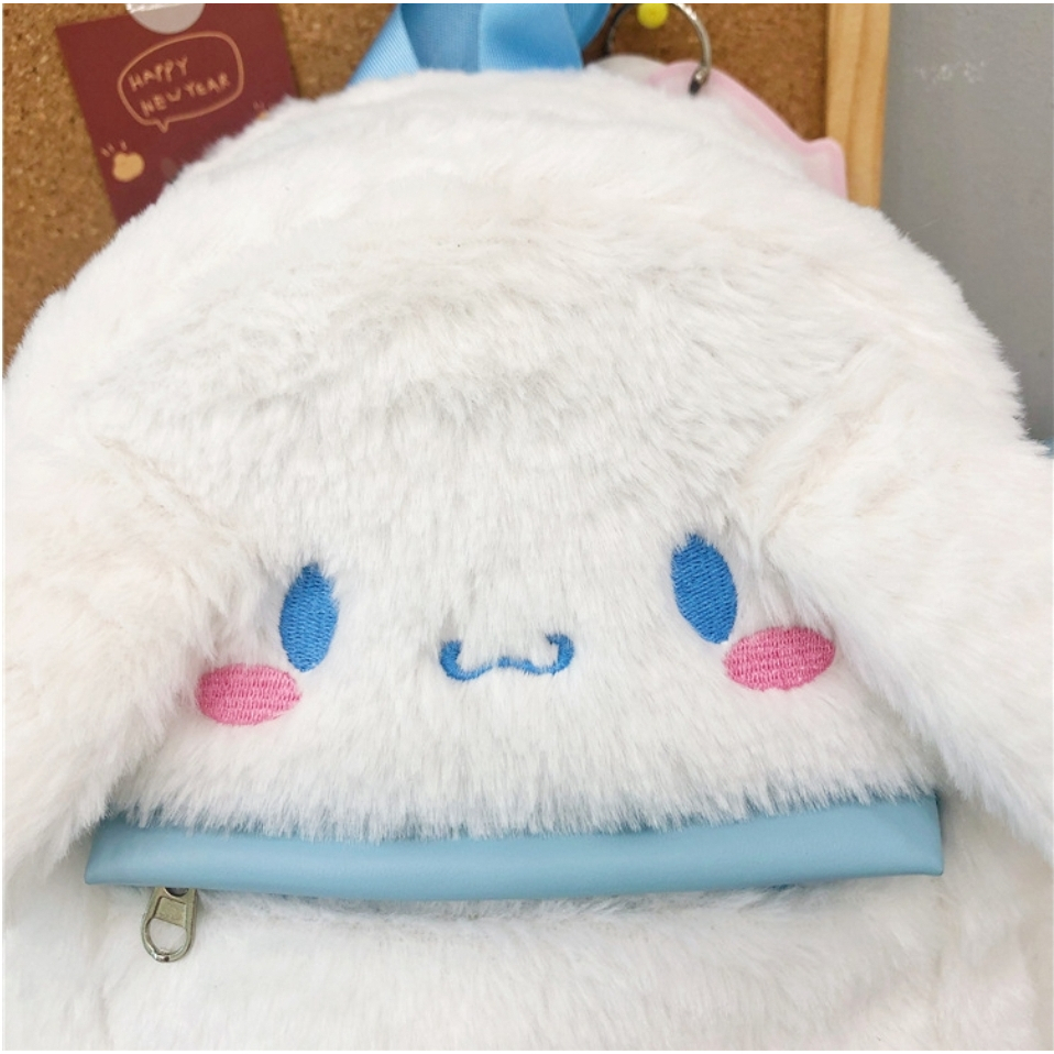 Tas Ransel Tas Punggung Bulu Cinnamoroll White