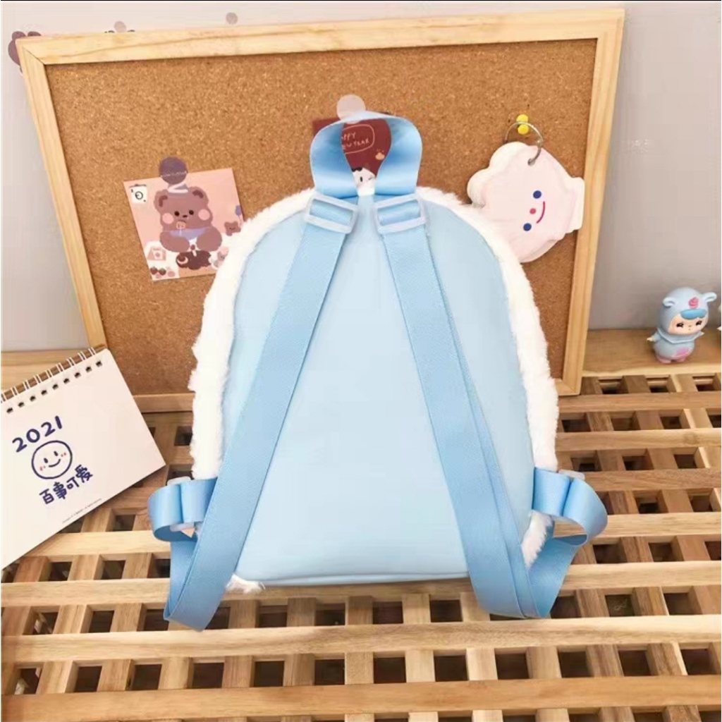 Tas Ransel Tas Punggung Bulu Cinnamoroll White