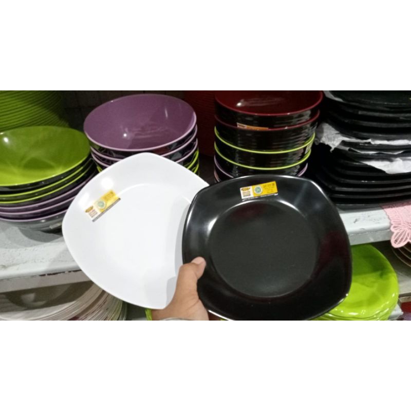 Lepek melamin,piring melamin kecil,piring makan mini lepek persegi,piring persegi melamin
