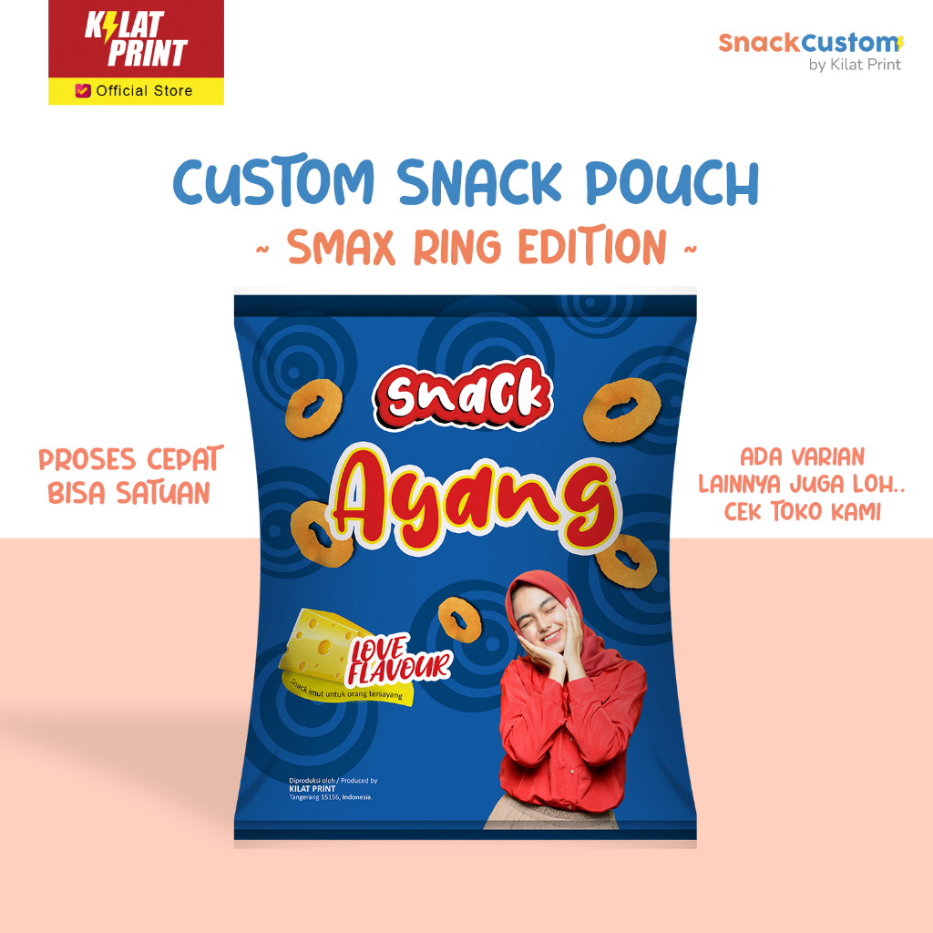 

Snack Custom Foto Teks Bungkus Pouch Jumbo Ala Smax Ring Edition